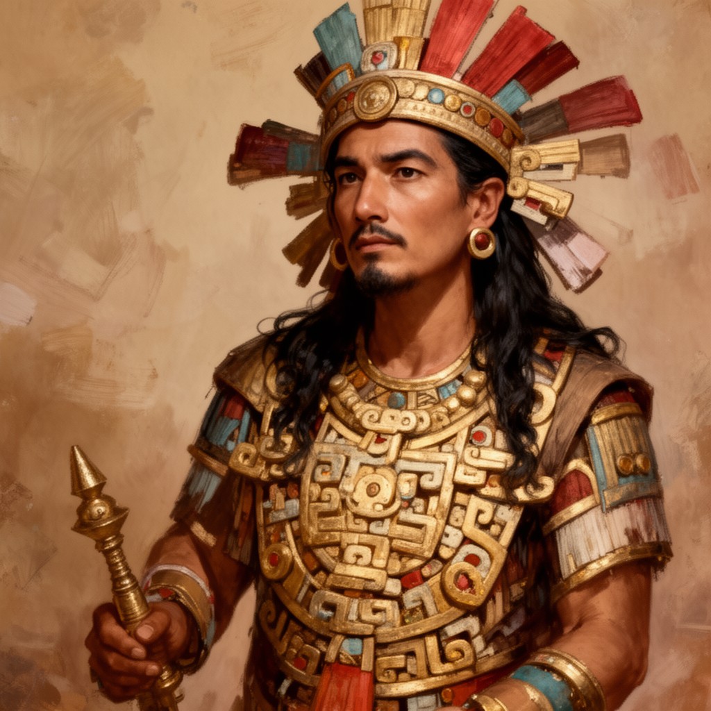 AI-generated illustration of Moctezuma I