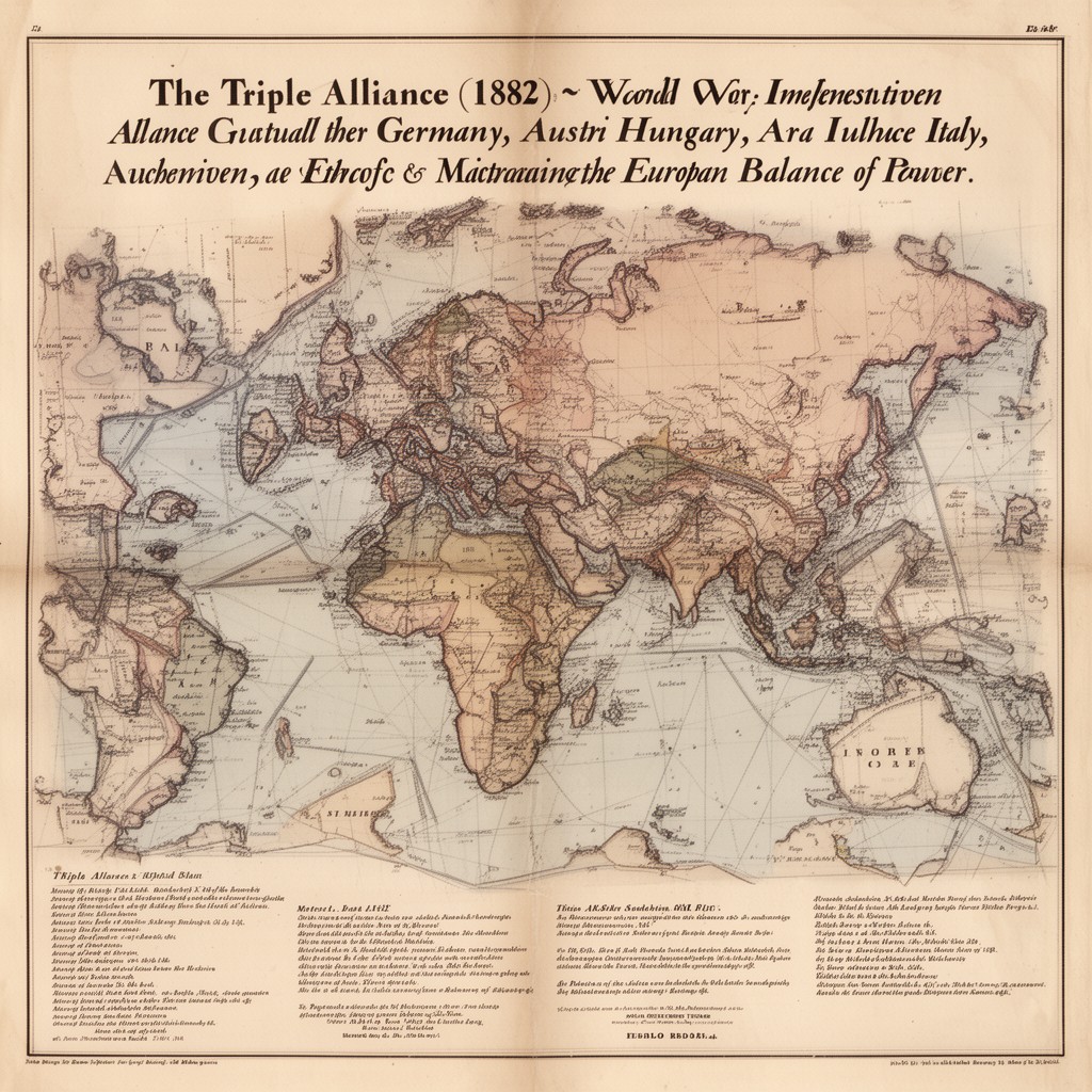 AI-generated illustration of Triple Alliance (1882)