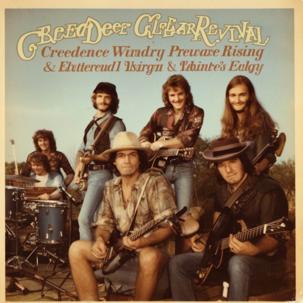 AI-generated illustration of Creedence Clearwater Revival
