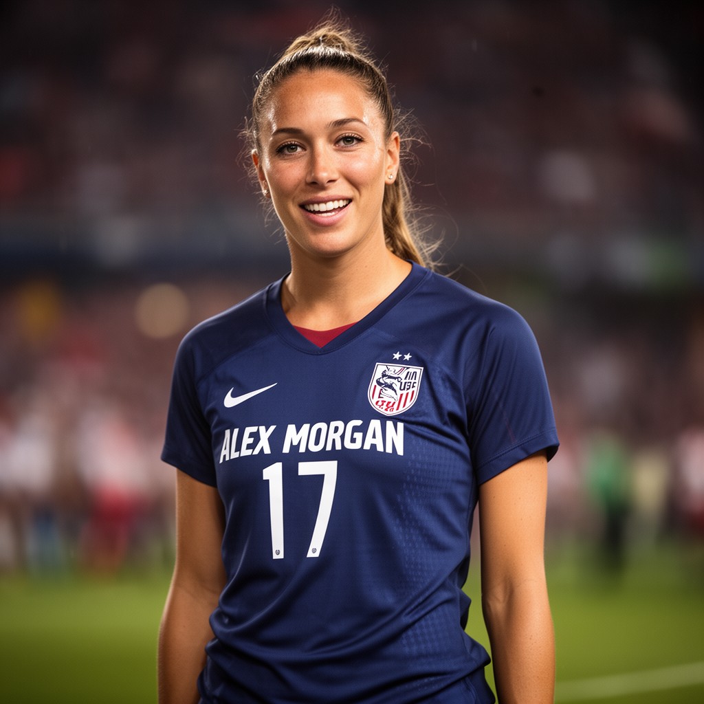 AI-generated illustration of Alex Morgan