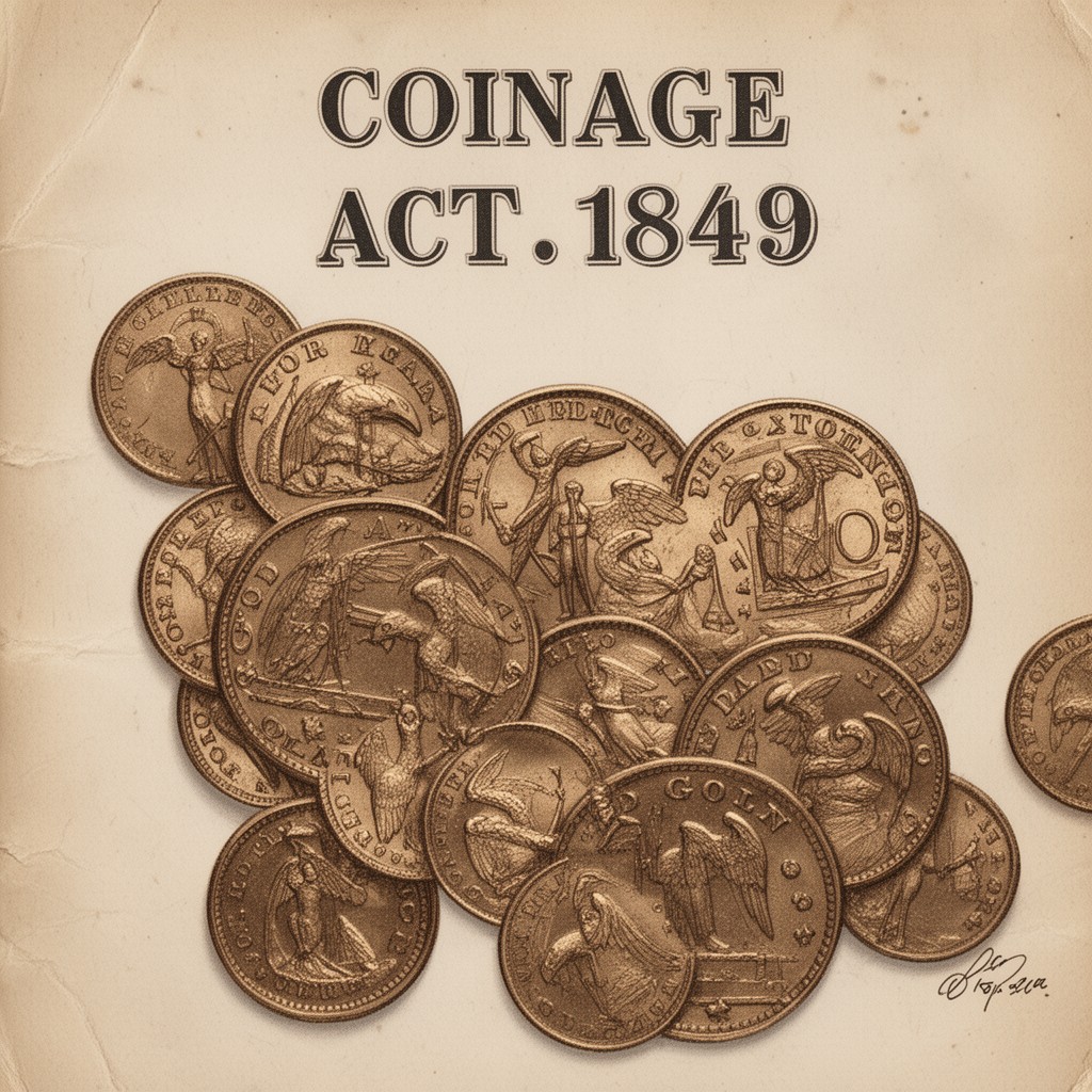 AI-generated illustration of Coinage Act of 1849