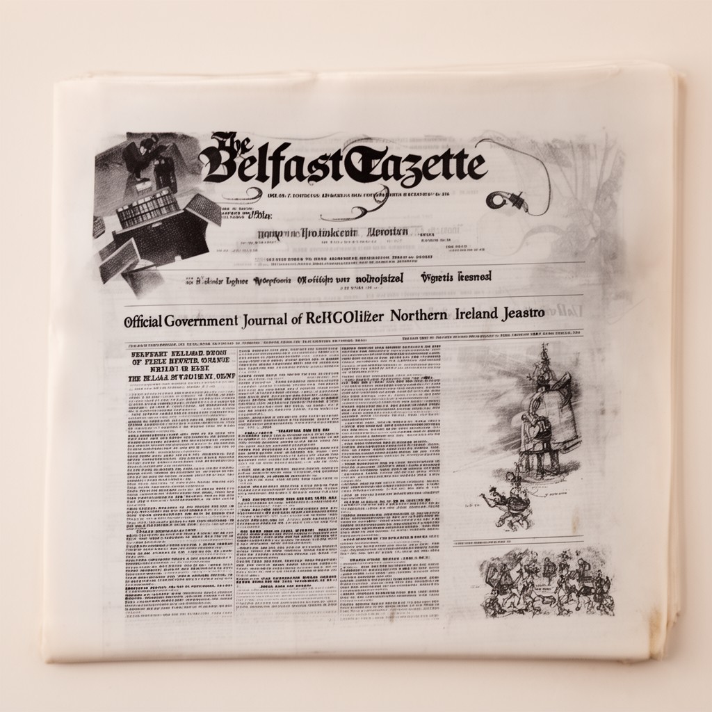 AI-generated illustration of Belfast Gazette