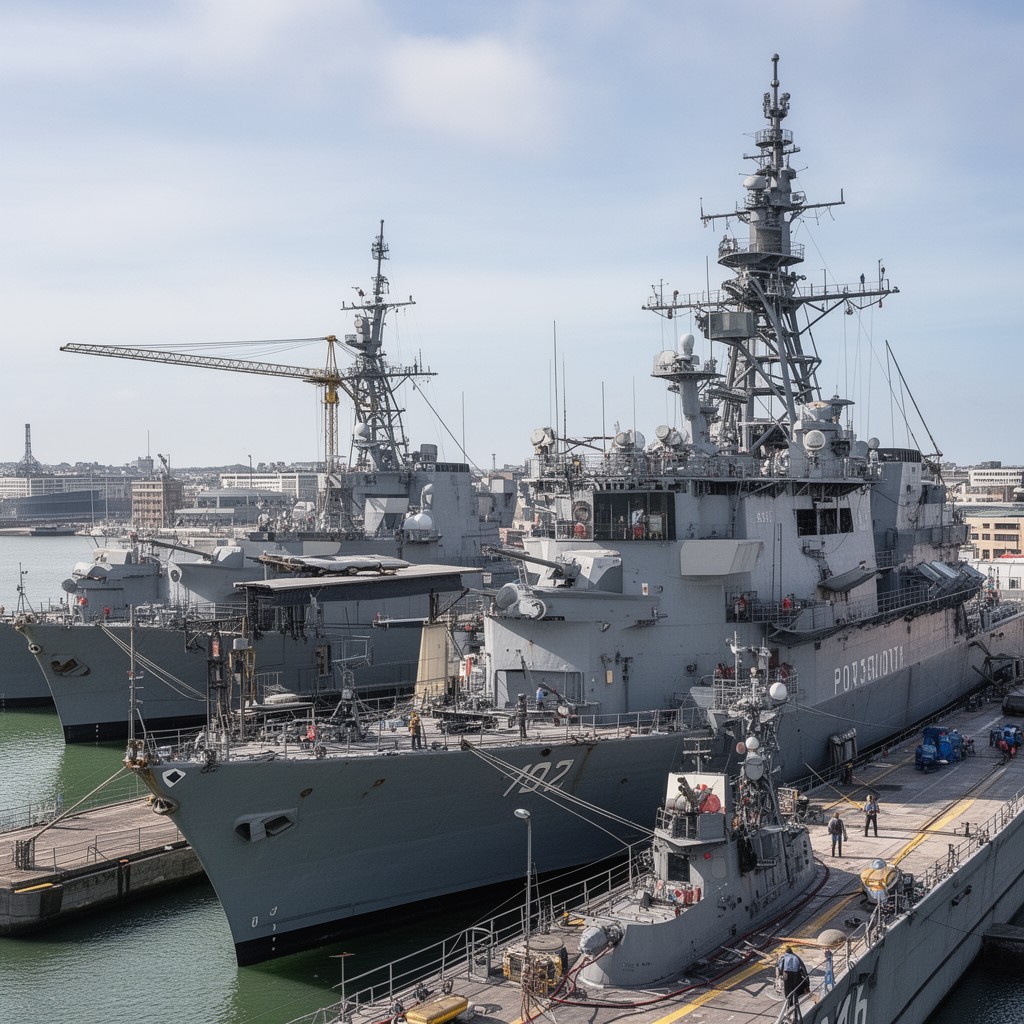 AI-generated illustration of HMNB Portsmouth
