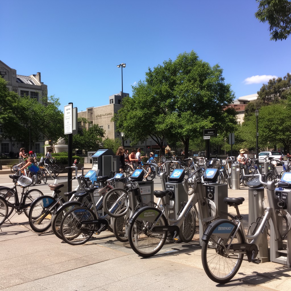 AI-generated illustration of Capital Bikeshare (District of Columbia portion)