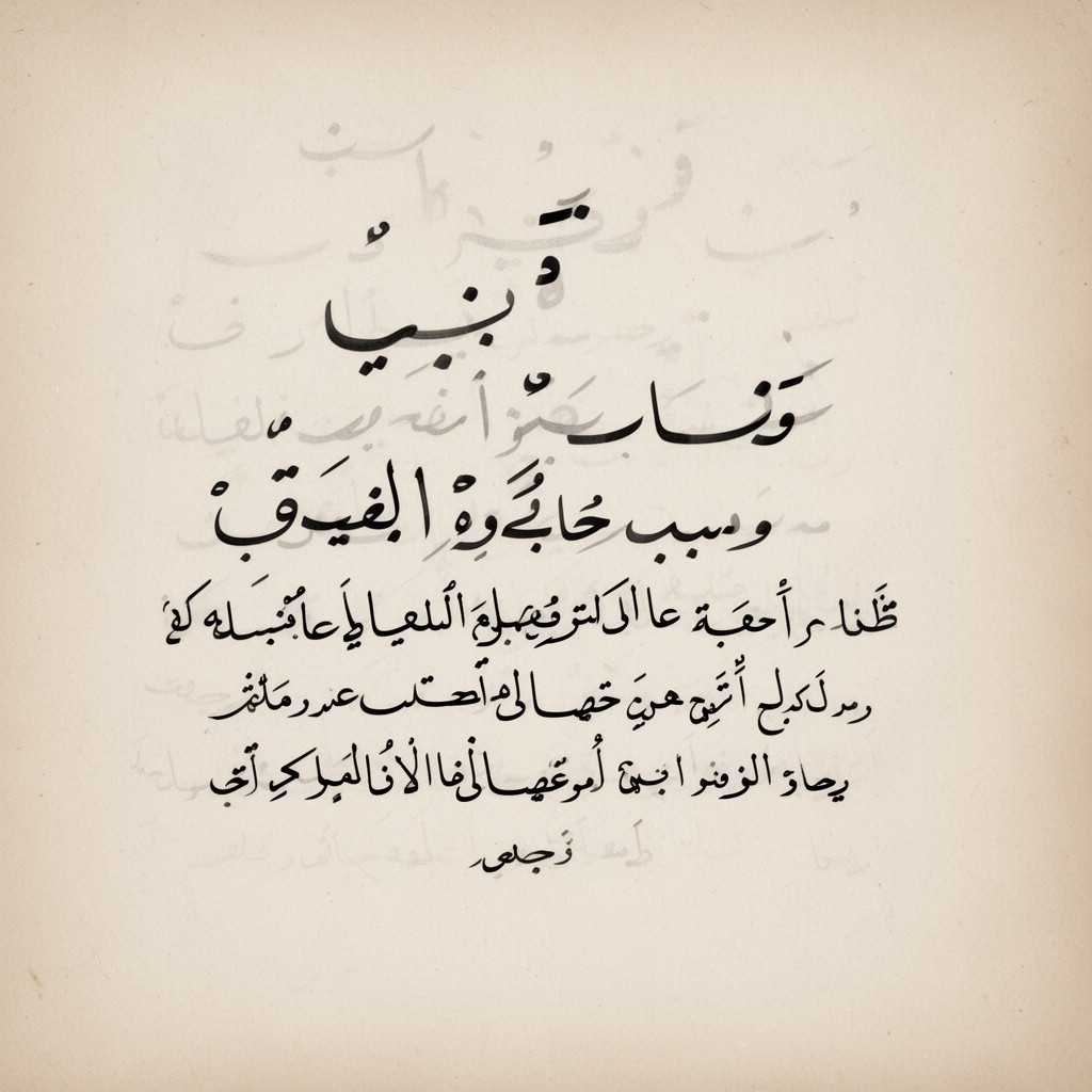 AI-generated illustration of Ruqʿah script