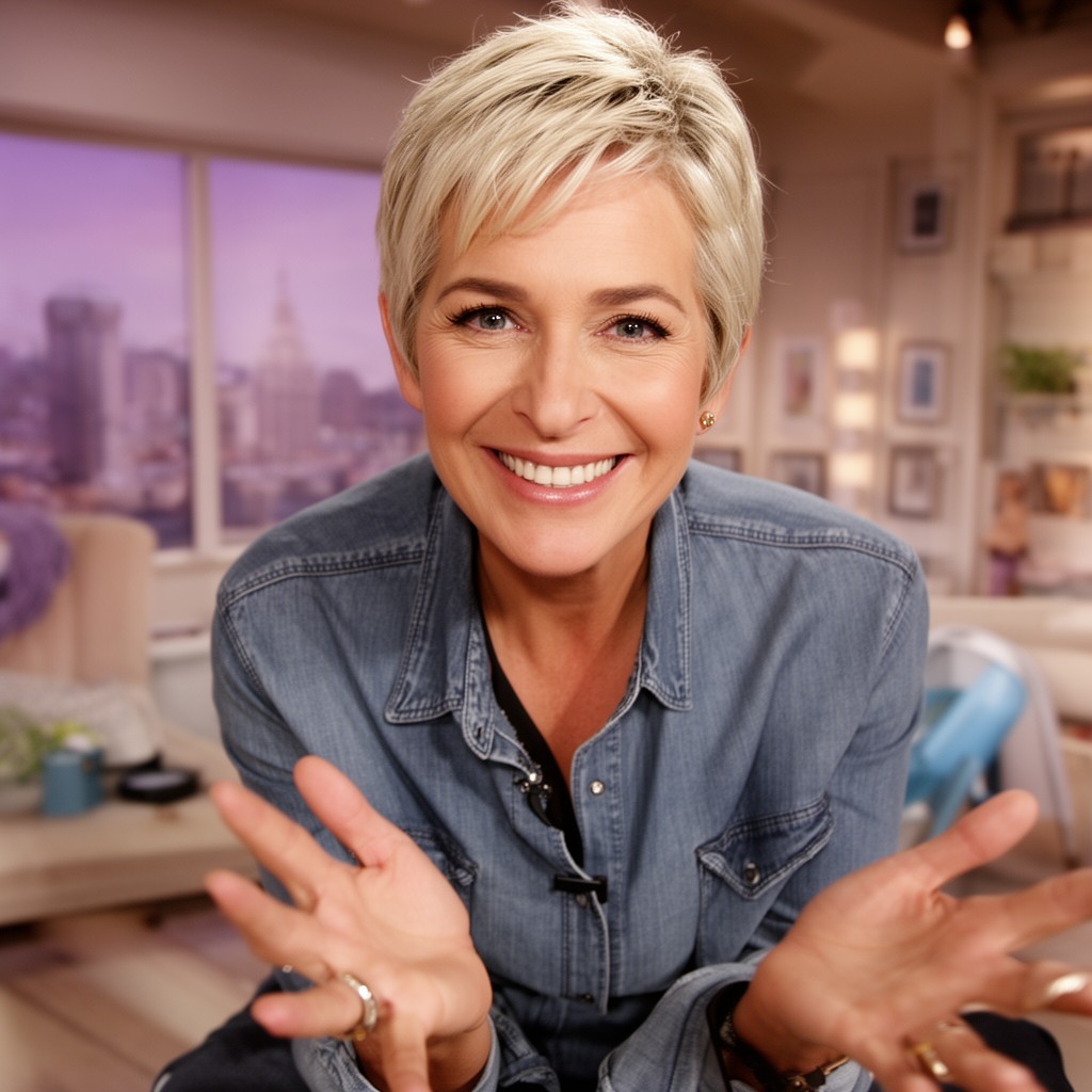 AI-generated illustration of Ellen DeGeneres