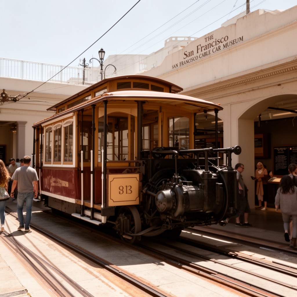 AI-generated illustration of San Francisco Cable Car Museum