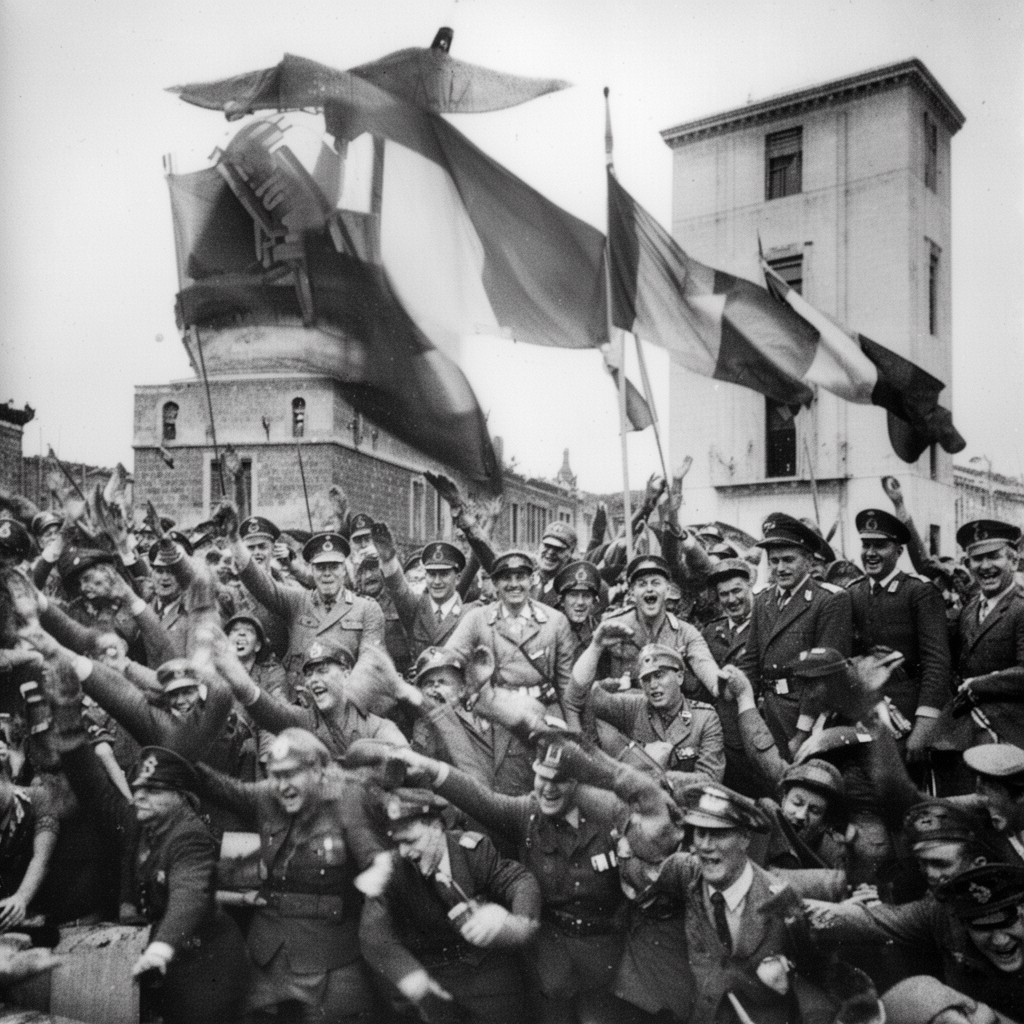 AI-generated illustration of Fascist Italy