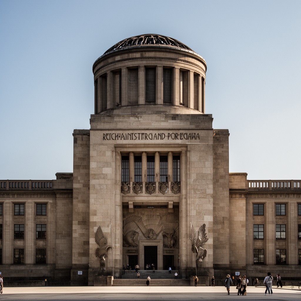 AI-generated illustration of Reich Ministry of Public Enlightenment and Propaganda