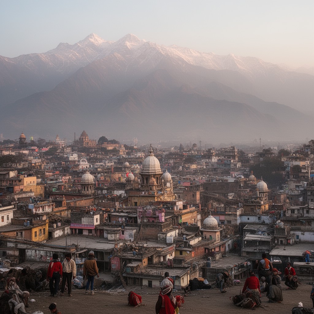 AI-generated illustration of northern India