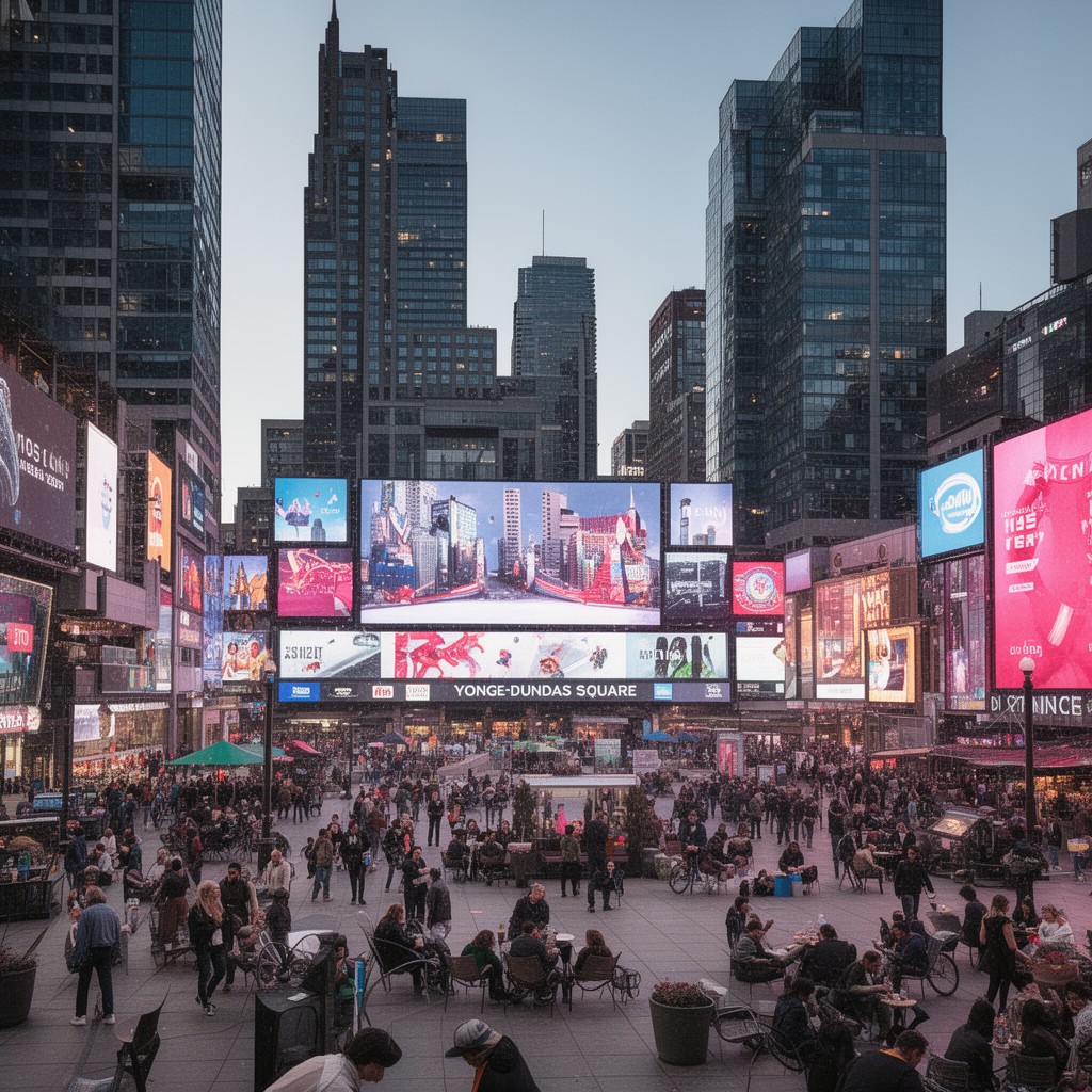 AI-generated illustration of Yonge-Dundas Square