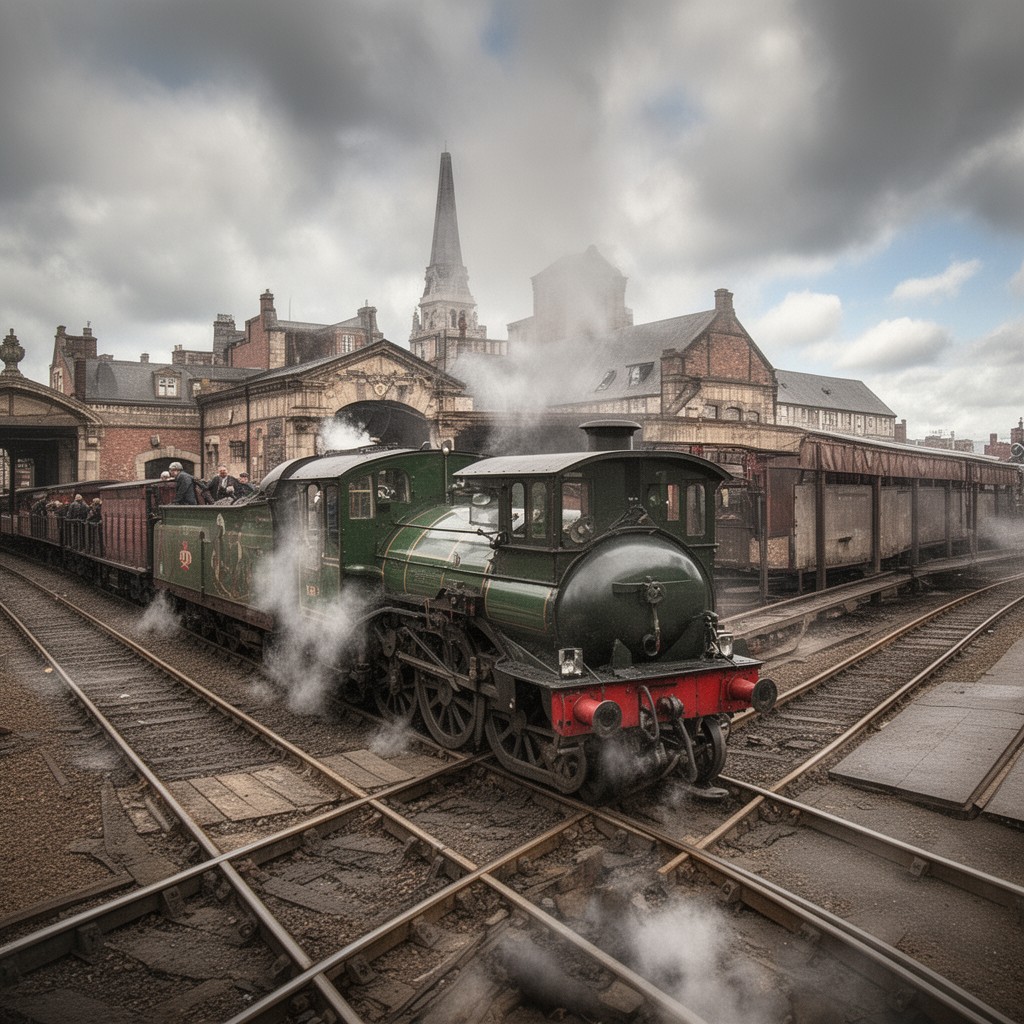 AI-generated illustration of London and North Western Railway