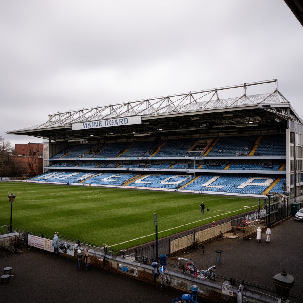 AI-generated illustration of Maine Road