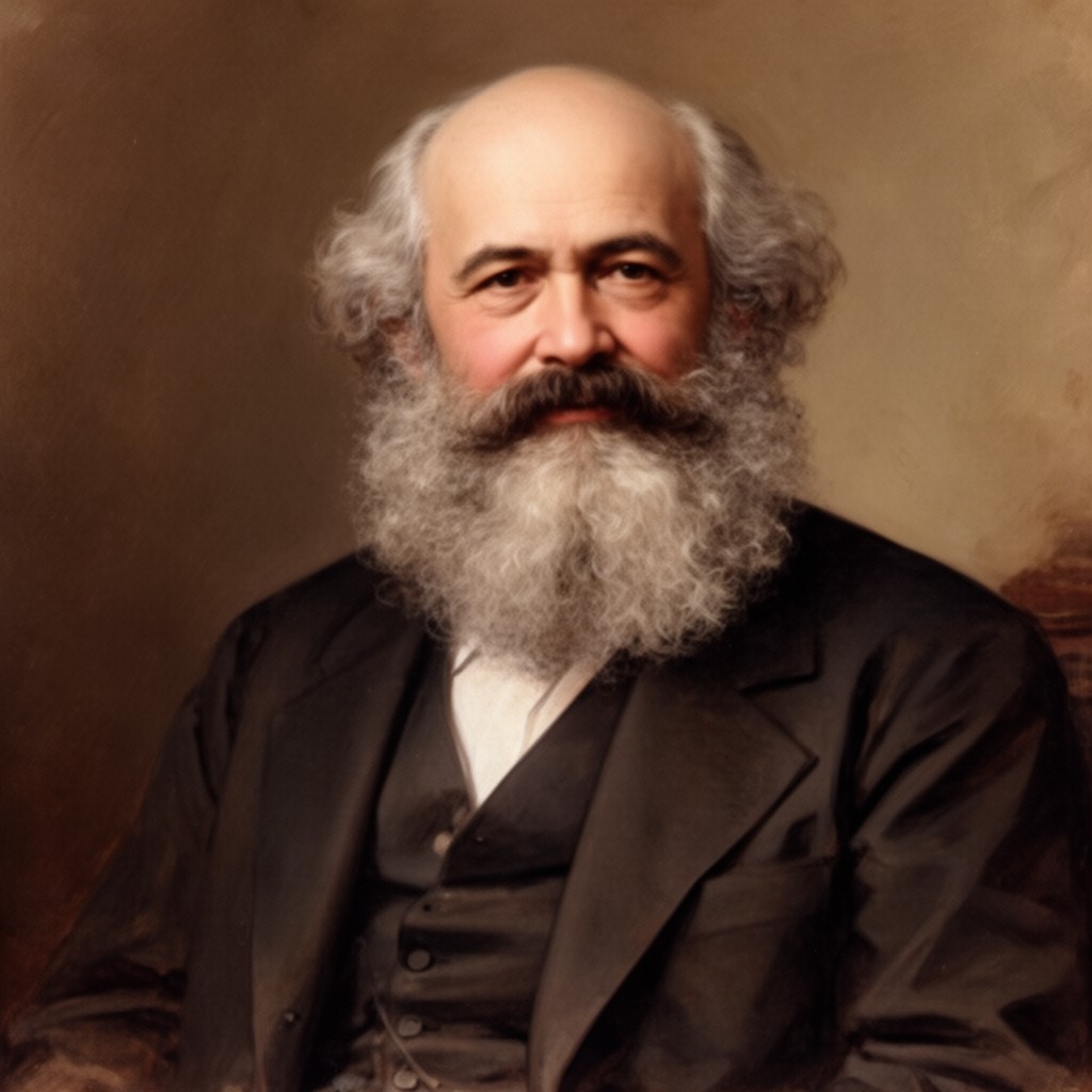AI-generated illustration of Karl Marx