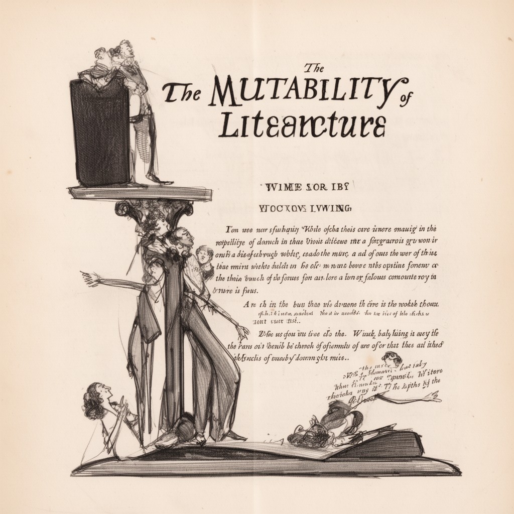 AI-generated illustration of The Mutability of Literature