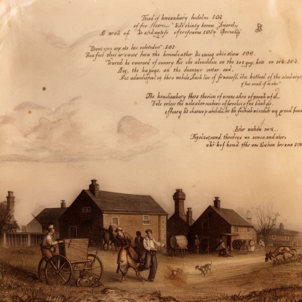 AI-generated illustration of Rural Funerals