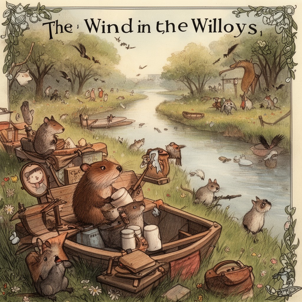 AI-generated illustration of The Wind in the Willows