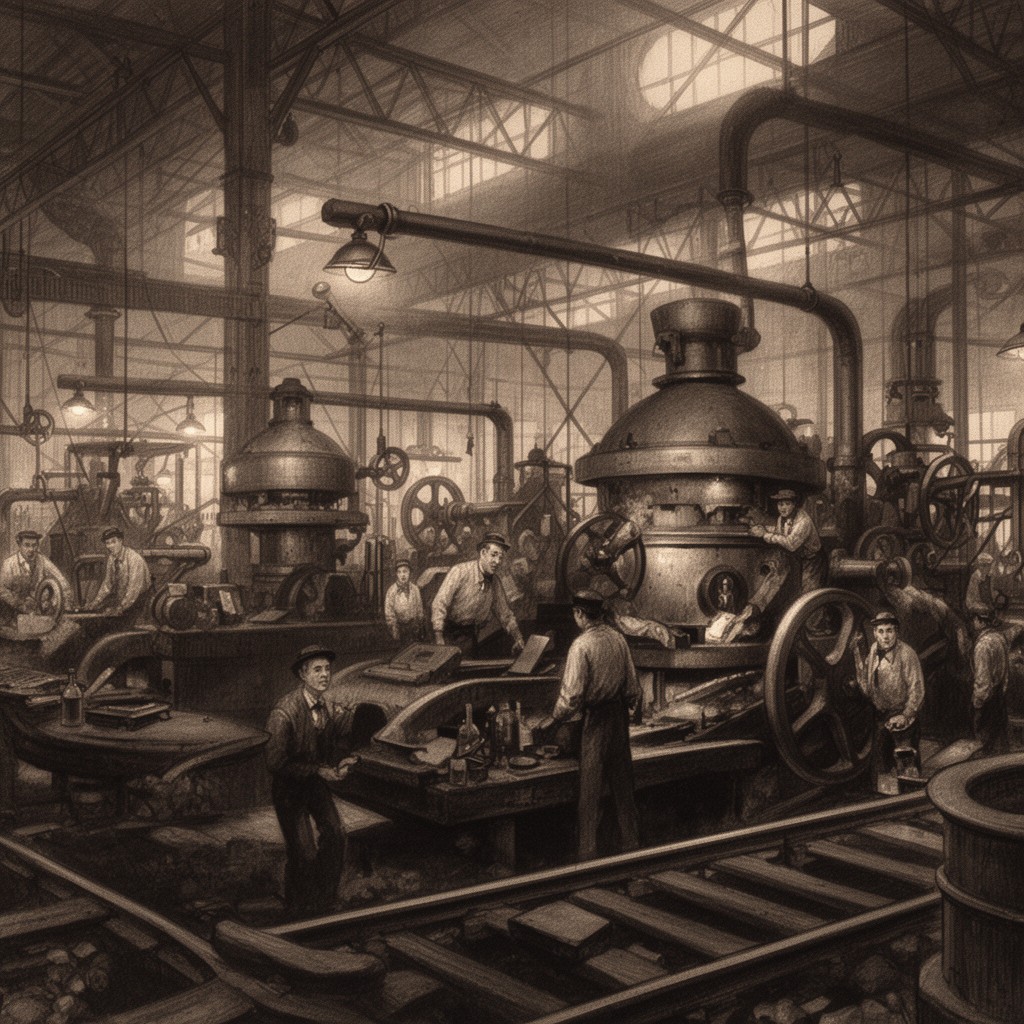 AI-generated illustration of Second Industrial Revolution