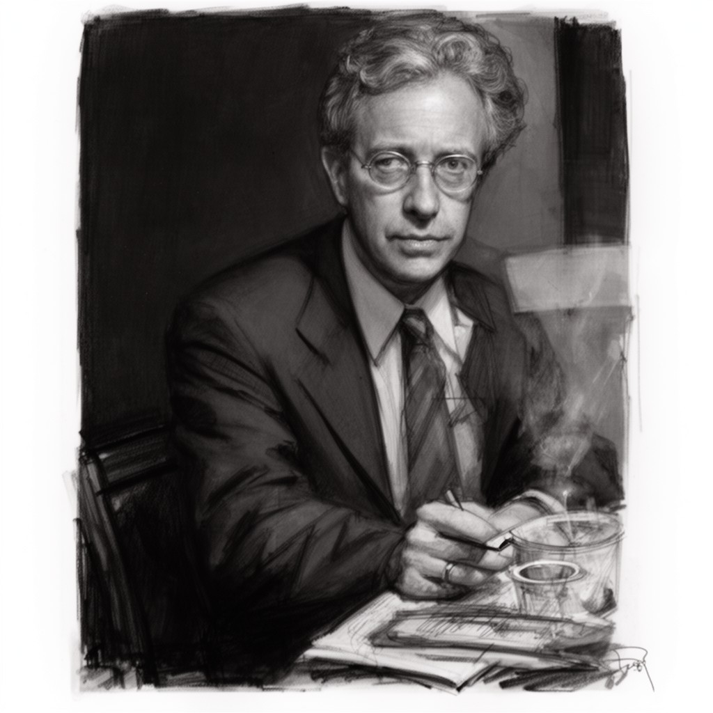 AI-generated illustration of Thomas Pynchon