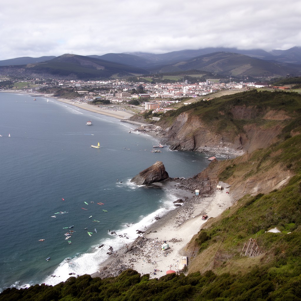 AI-generated illustration of Pacific coast of Chile