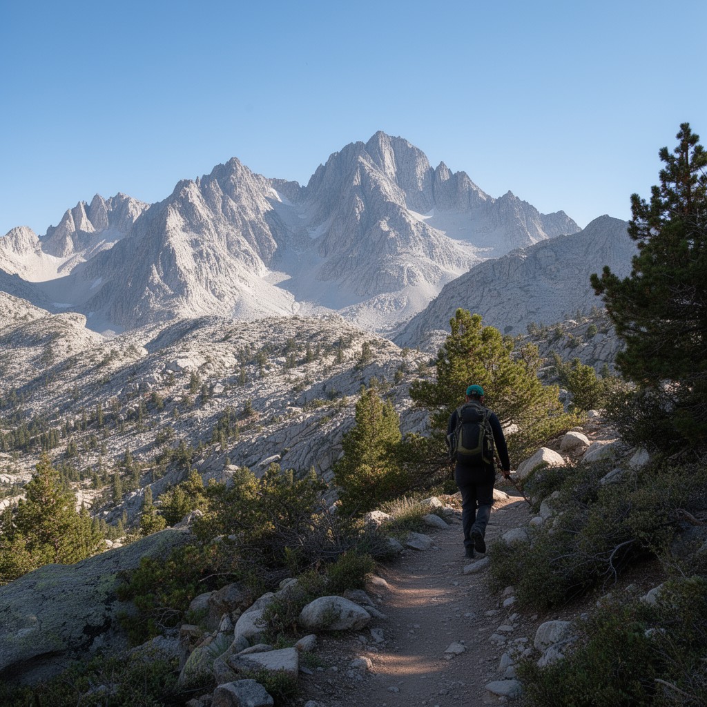 AI-generated illustration of Mount Whitney Trail