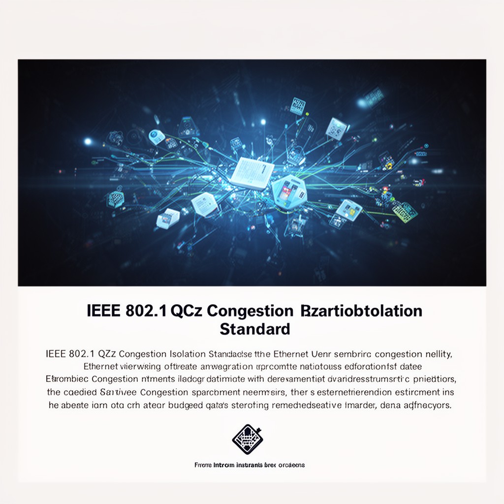 AI-generated illustration of IEEE 802.1Qcz congestion isolation standard
