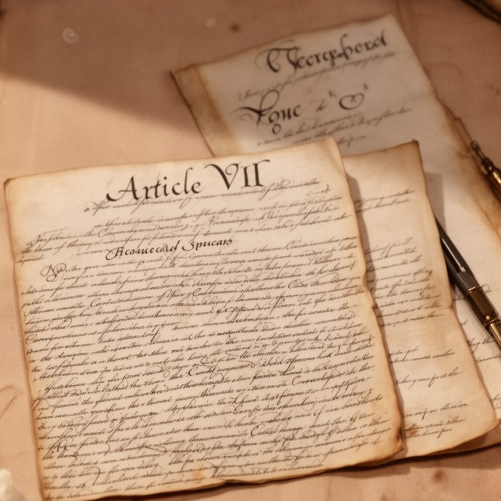 AI-generated illustration of Article VII
