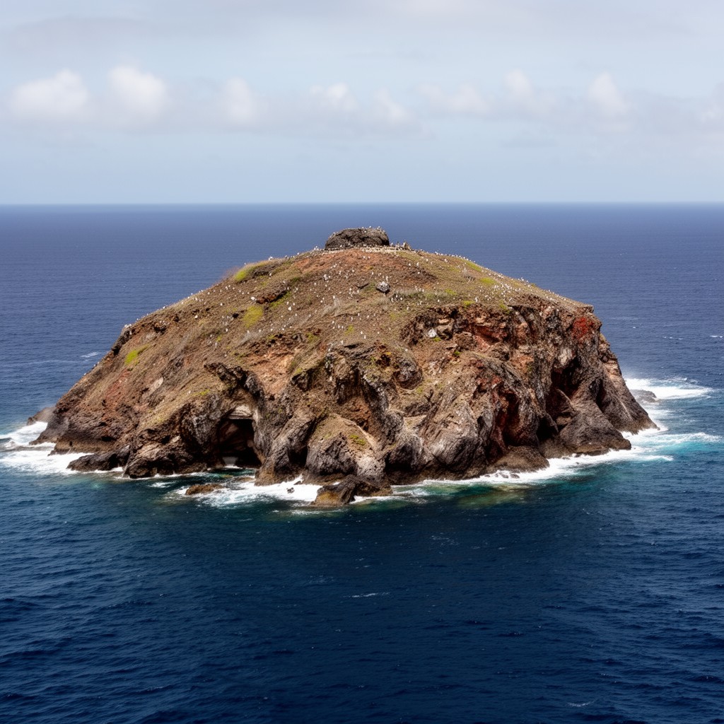 AI-generated illustration of Desecheo Island