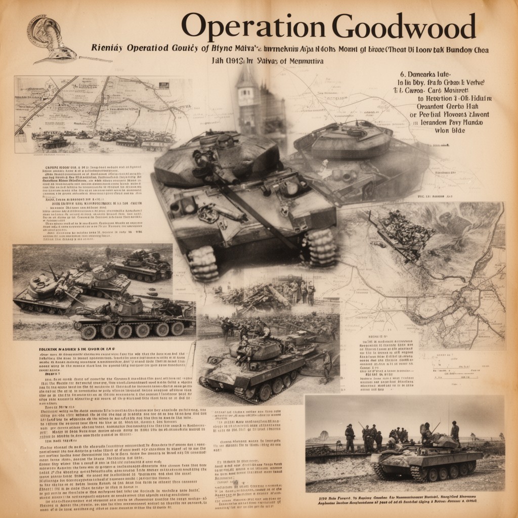 AI-generated illustration of Operation Goodwood