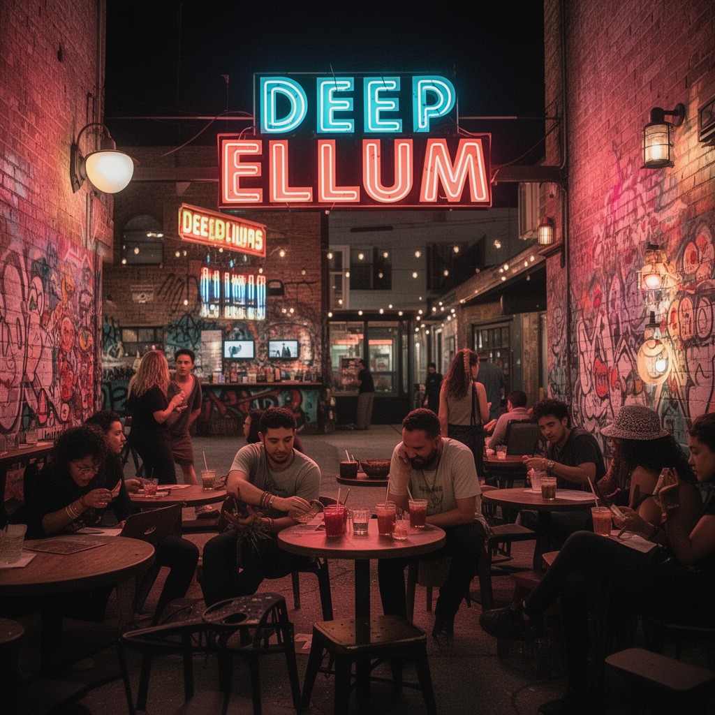 AI-generated illustration of Deep Ellum