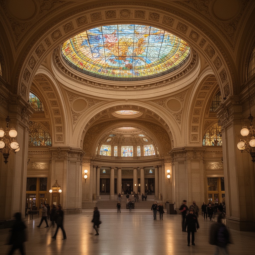 AI-generated illustration of Chicago Cultural Center
