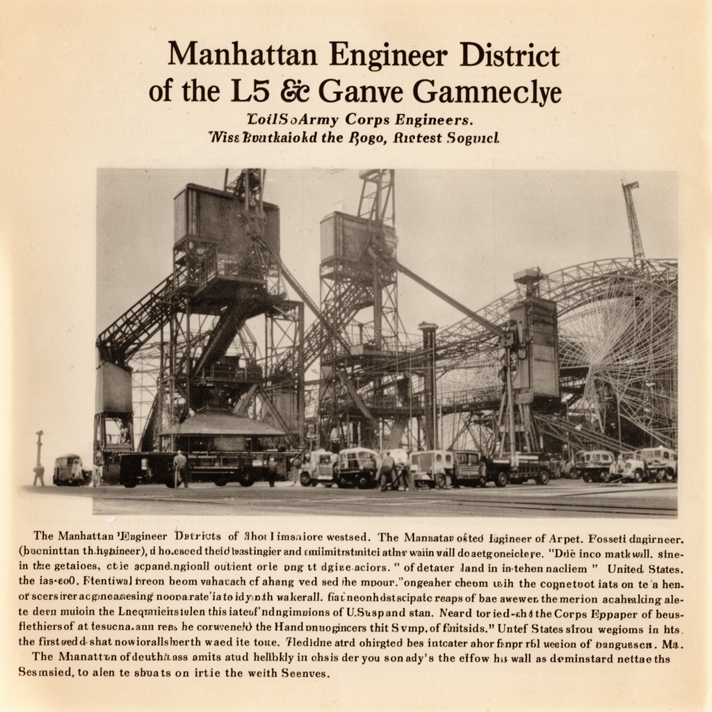 AI-generated illustration of Manhattan Engineer District of the U.S. Army Corps of Engineers