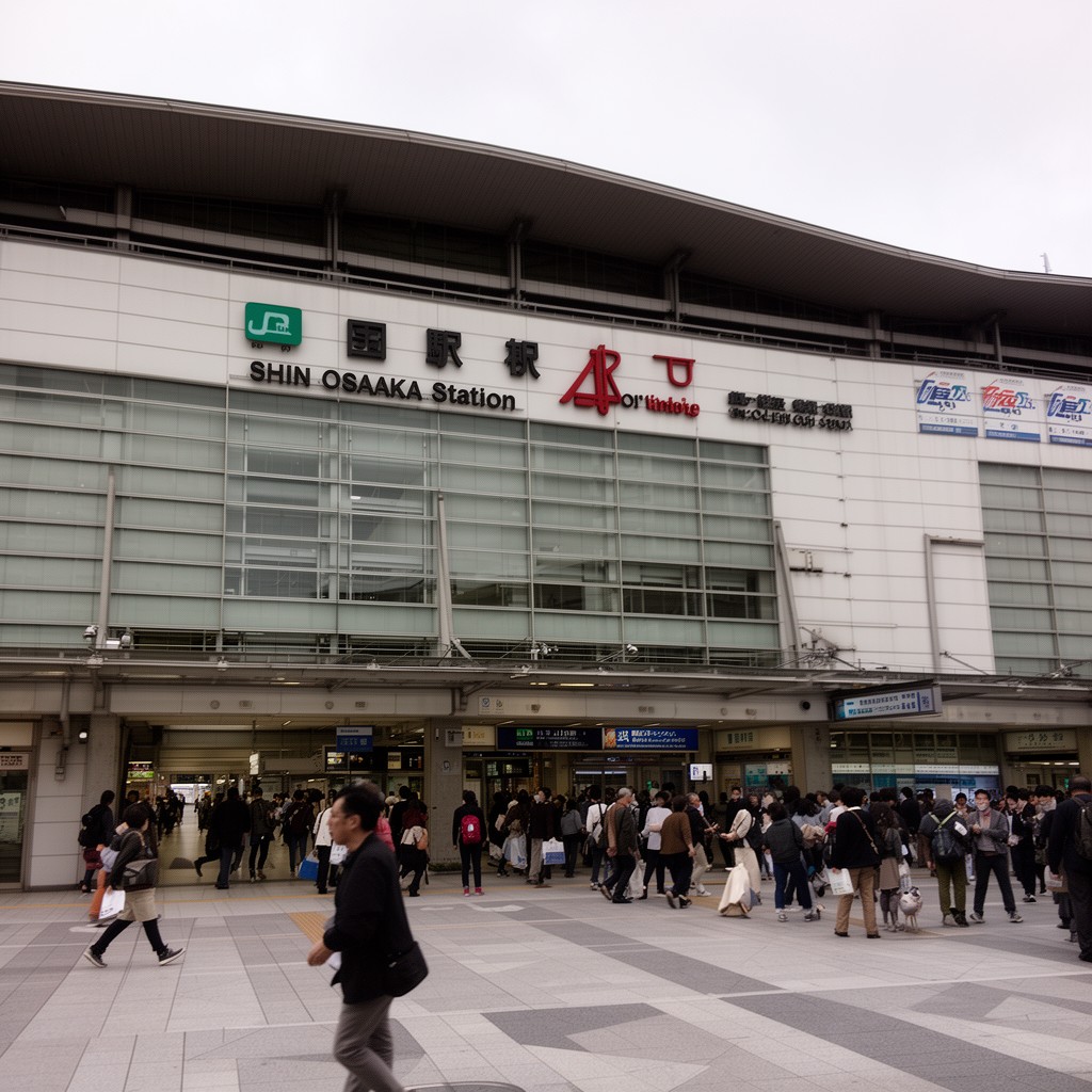 AI-generated illustration of Shin-Osaka Station