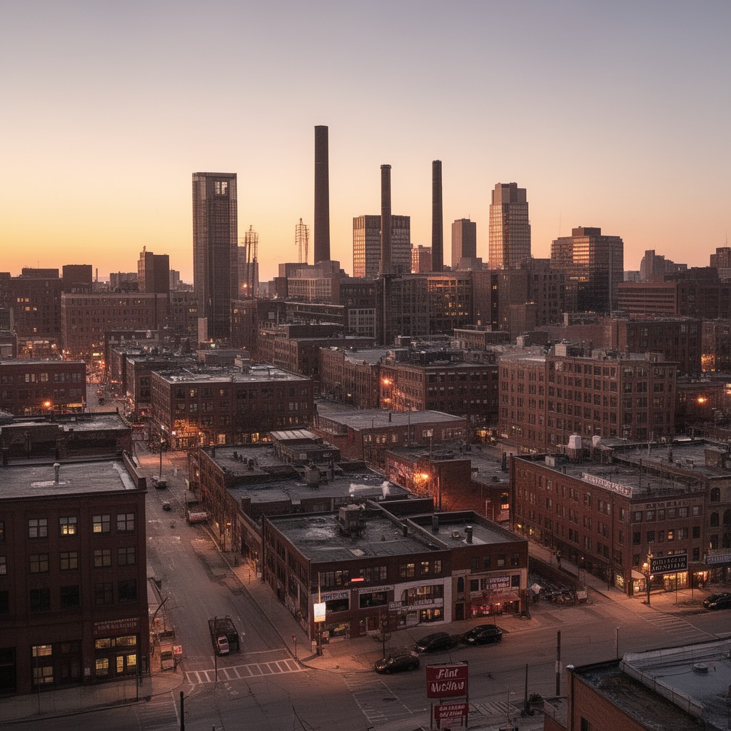 AI-generated illustration of Flint, Michigan