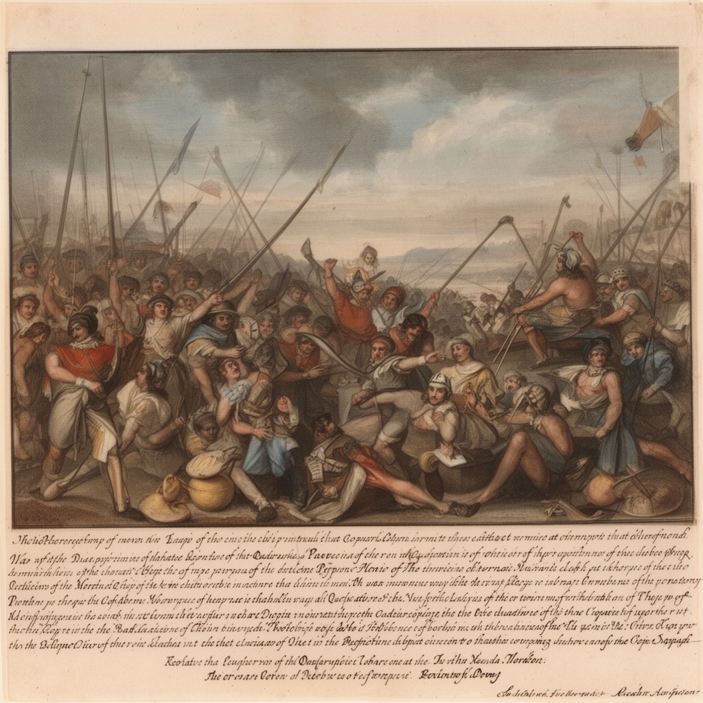 AI-generated illustration of War of the Quadruple Alliance