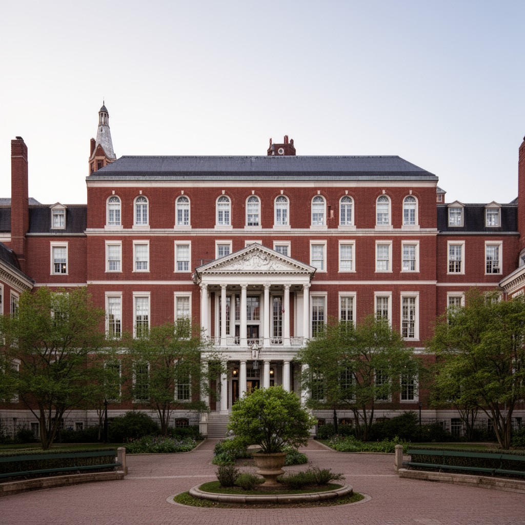 AI-generated illustration of Harvard Library
