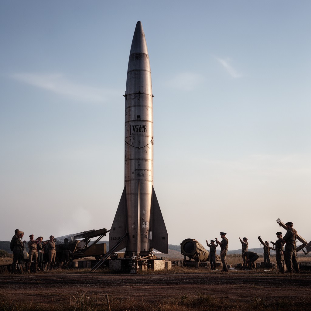 AI-generated illustration of V-2 rocket