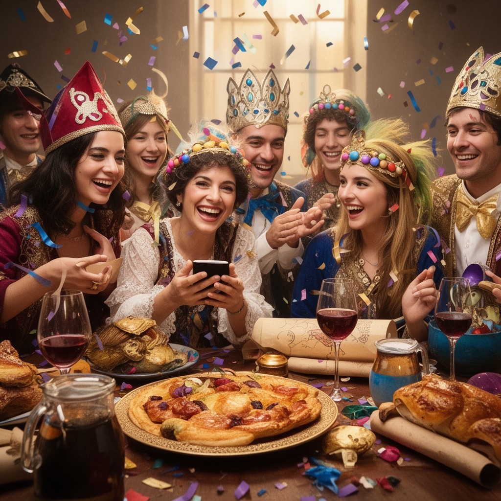 AI-generated illustration of Purim