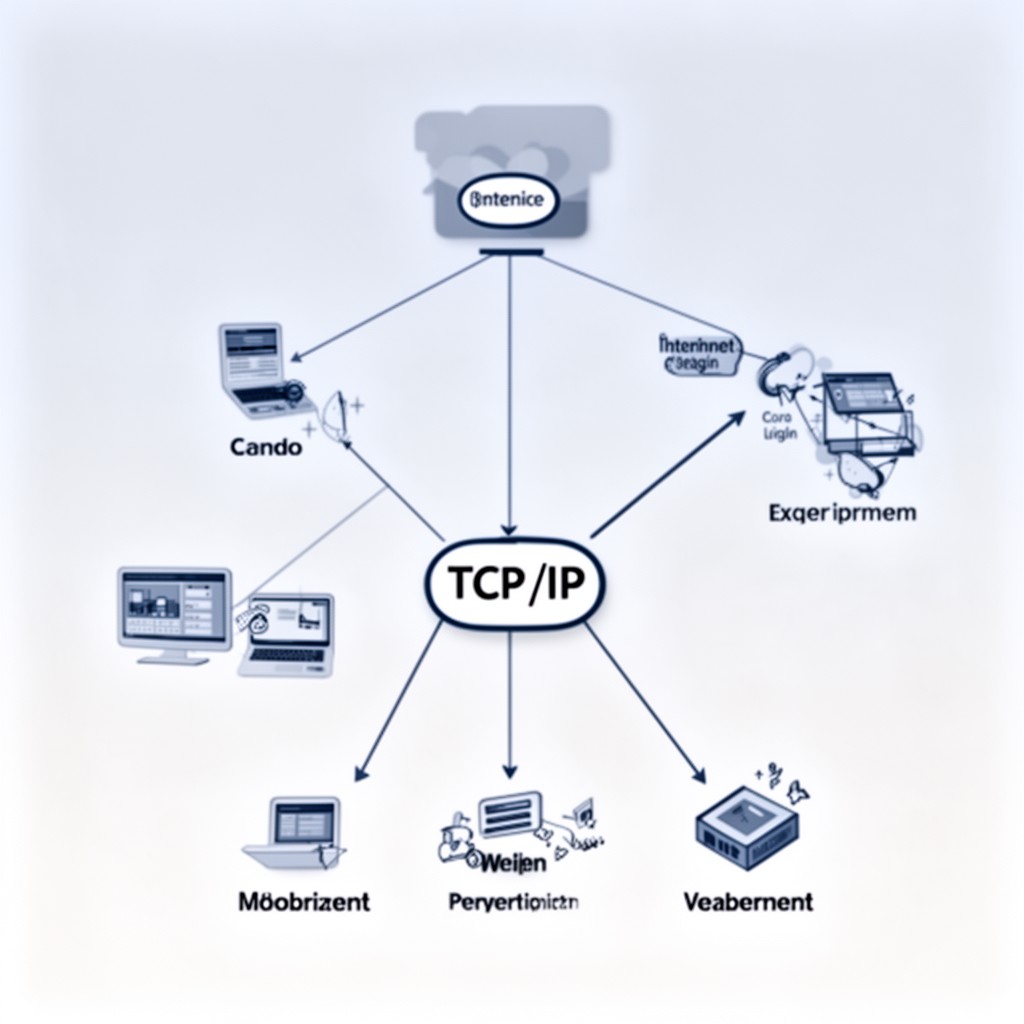 AI-generated illustration of TCP/IP