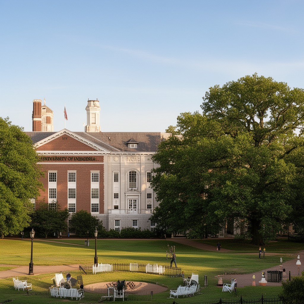 AI-generated illustration of University of Virginia School of Law