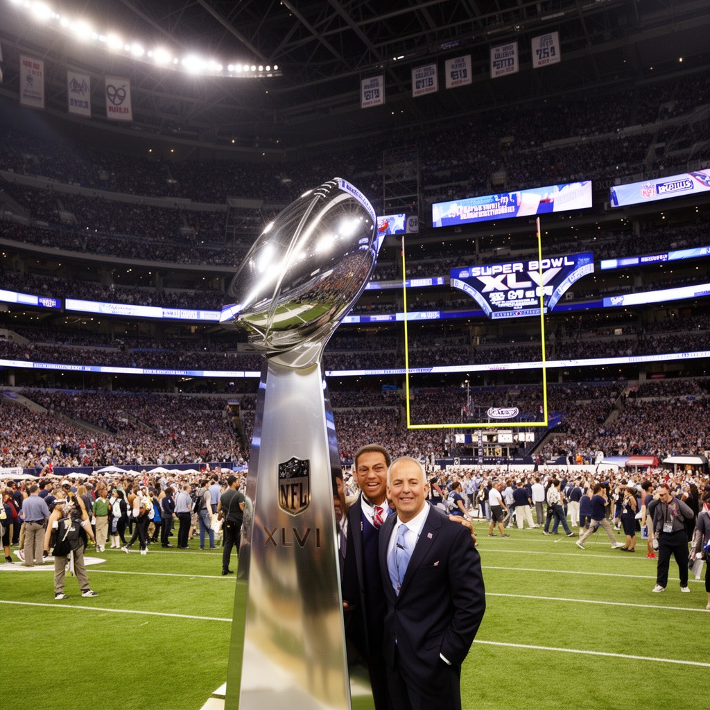 AI-generated illustration of Super Bowl XLVI