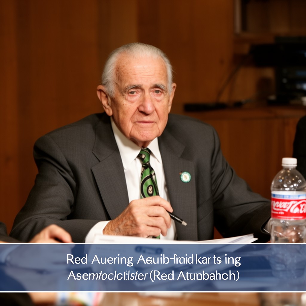 AI-generated illustration of Red Auerbach