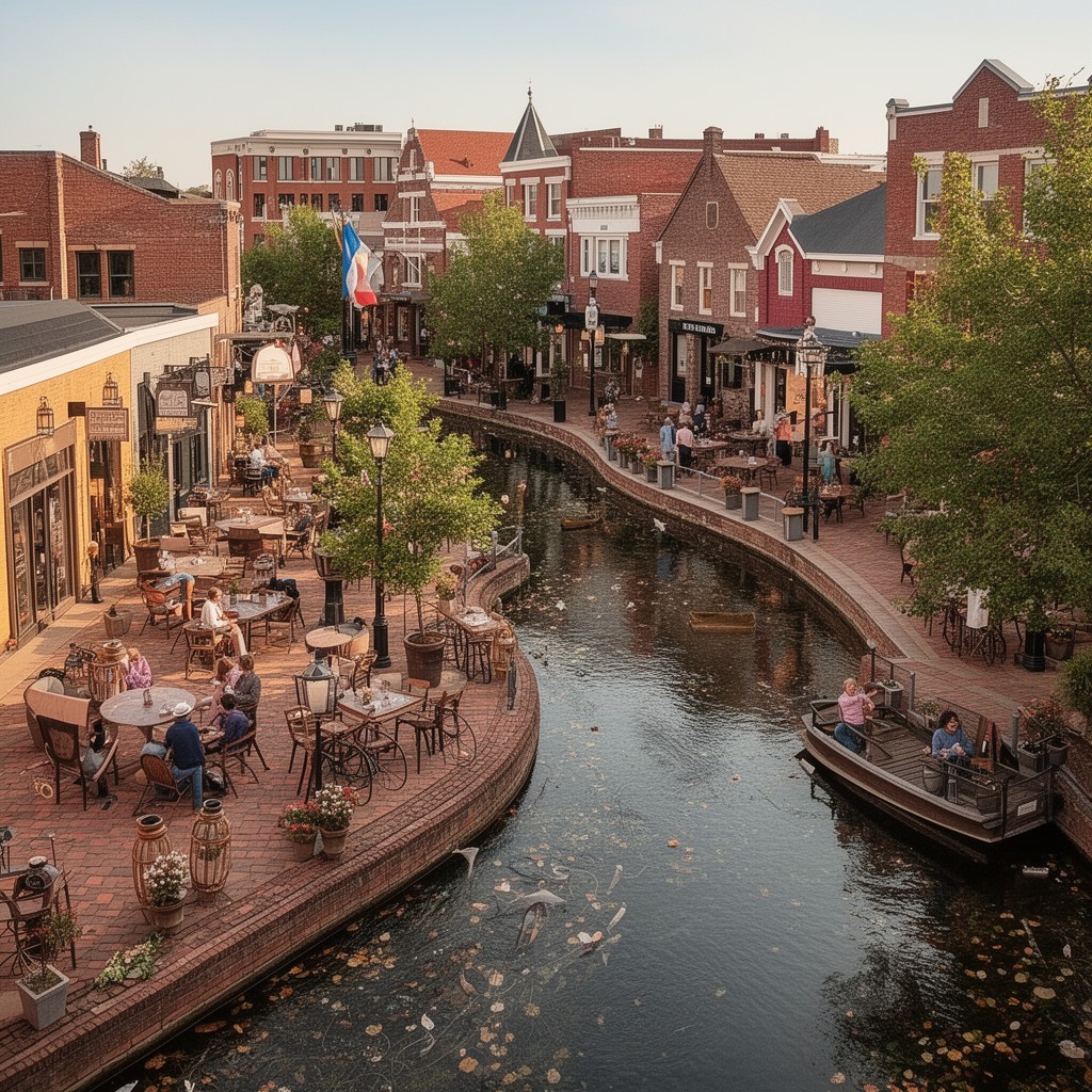 AI-generated illustration of Molengracht canal area