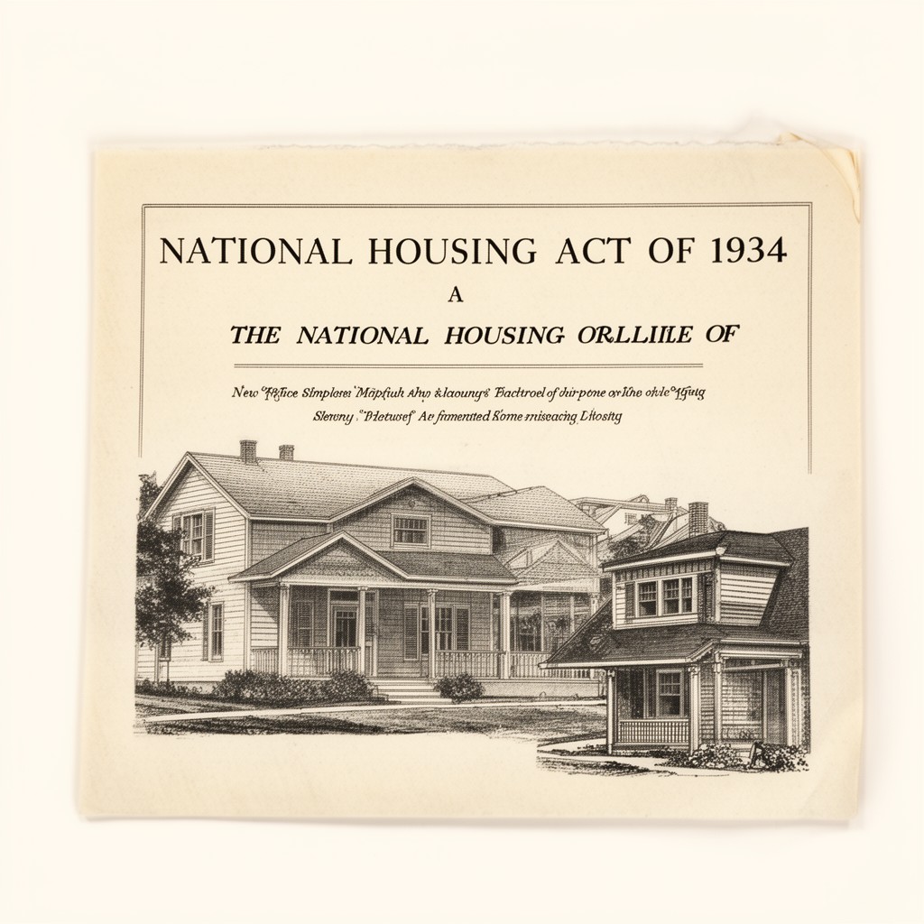 AI-generated illustration of National Housing Act of 1934