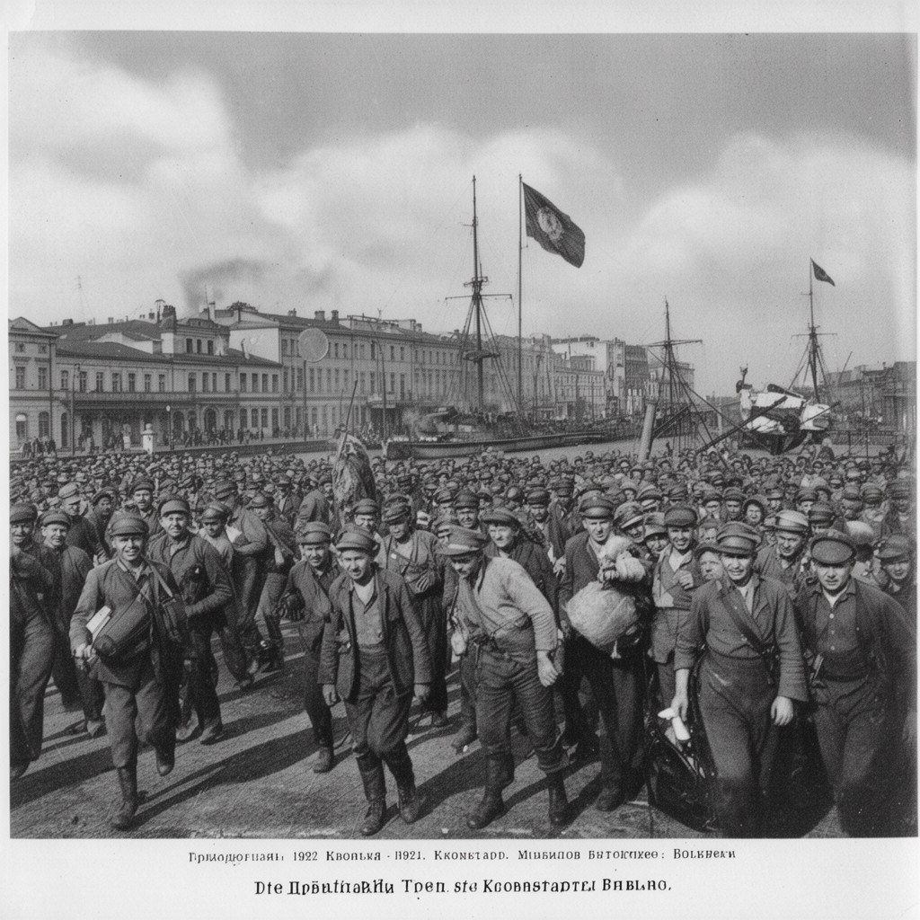 AI-generated illustration of Kronstadt rebellion