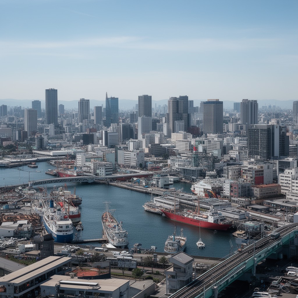 AI-generated illustration of Yokohama