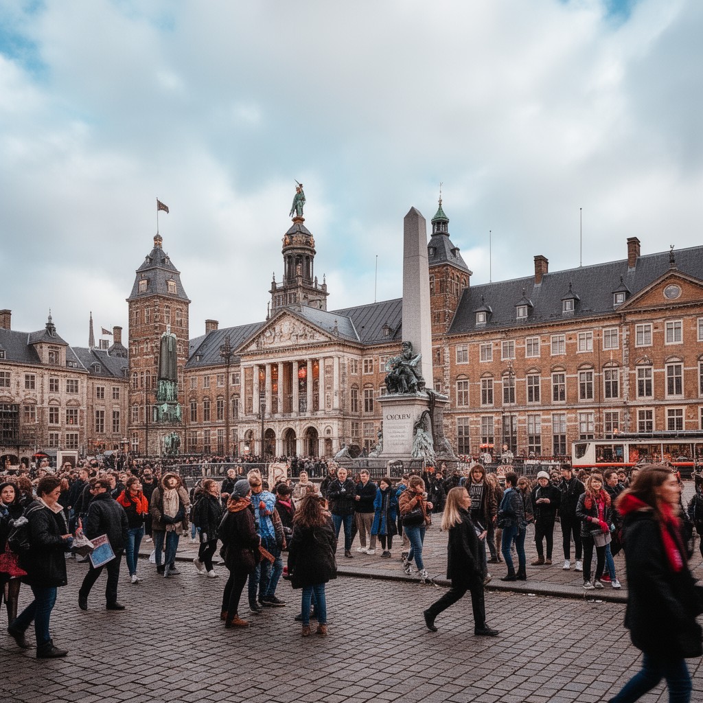 AI-generated illustration of Dam Square
