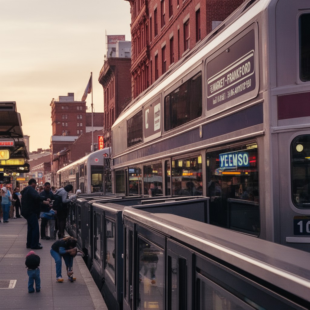 AI-generated illustration of SEPTA Market–Frankford Line