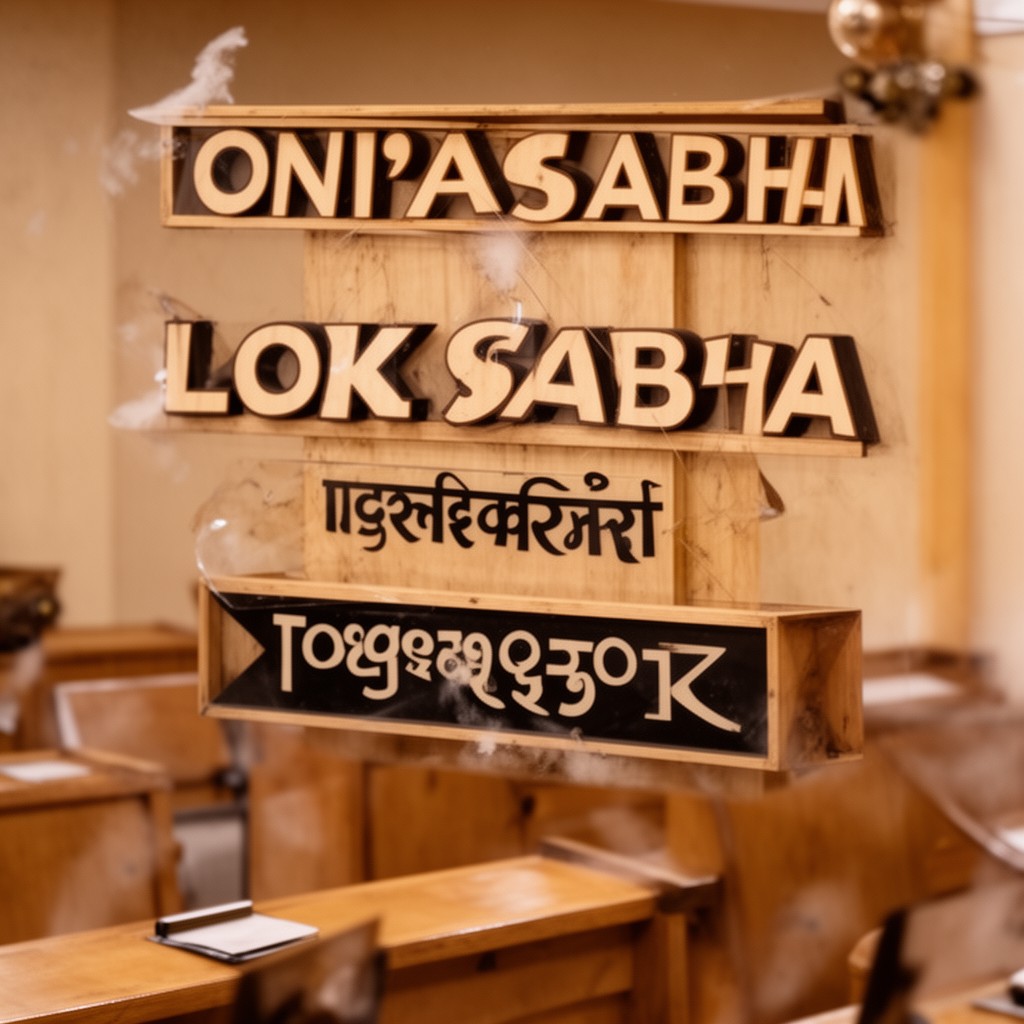 AI-generated illustration of Lok Sabha