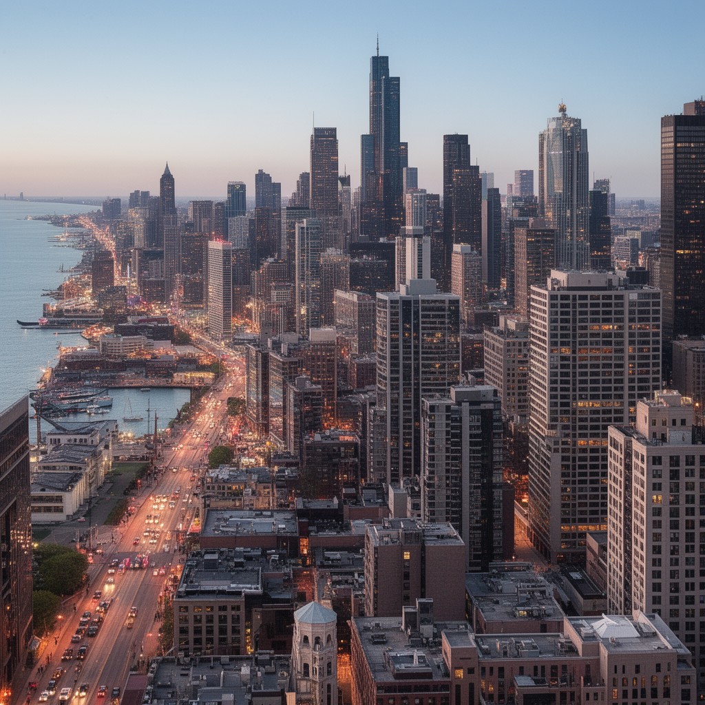 AI-generated illustration of Streeterville